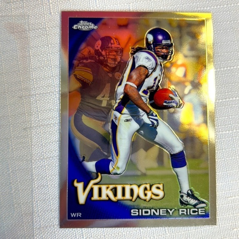 Vikings Sidney Rice Topps Chrome NFL Trading Cards